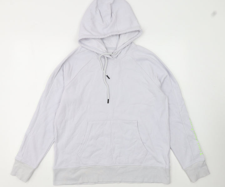 Under Armour Women's White Pullover Hoodie Medium Loose Fit Casual Wear
