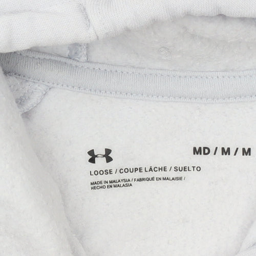 Under Armour Women's White Pullover Hoodie Medium Loose Fit Casual Wear