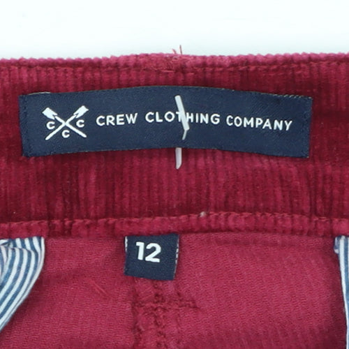 Crew Clothing Company Women's Red Corduroy Chino Trousers Size 12