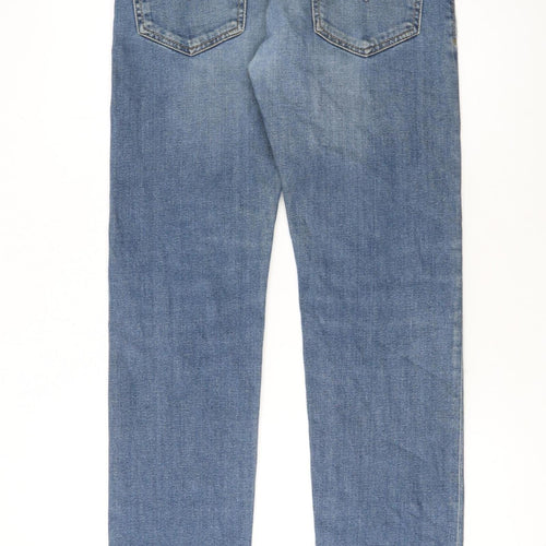 Diesel Men Blue Regular Fit Straight Leg Jeans Size 31x32