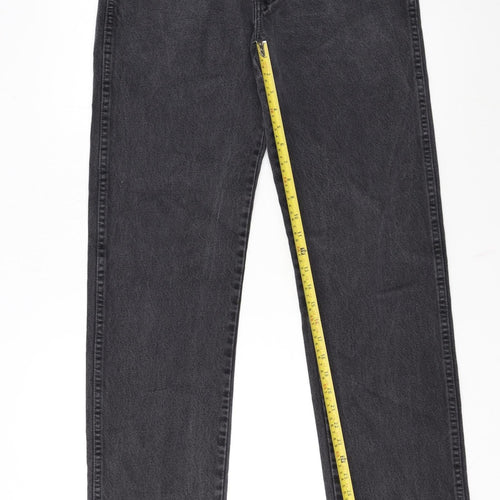 Rustler Men’s Black Straight Leg Denim Jeans 32x34 Regular Fit