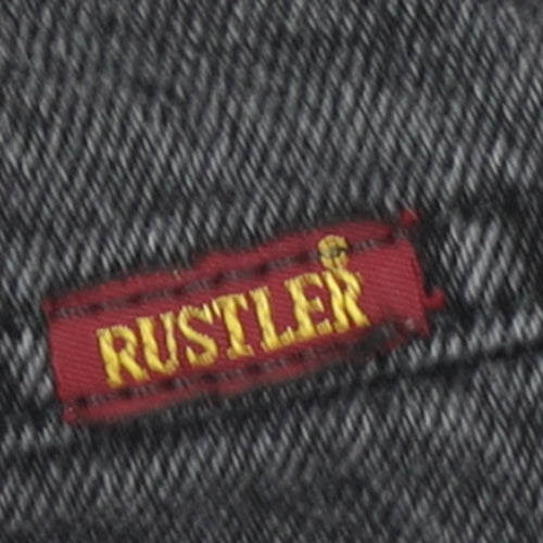 Rustler Men’s Black Straight Leg Denim Jeans 32x34 Regular Fit