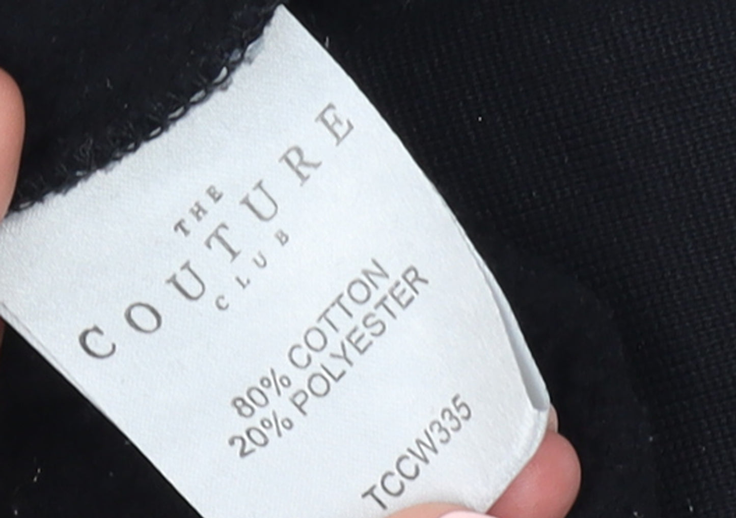 The Couture Club Women's Black Cropped Hoodie Size M Cotton Blend