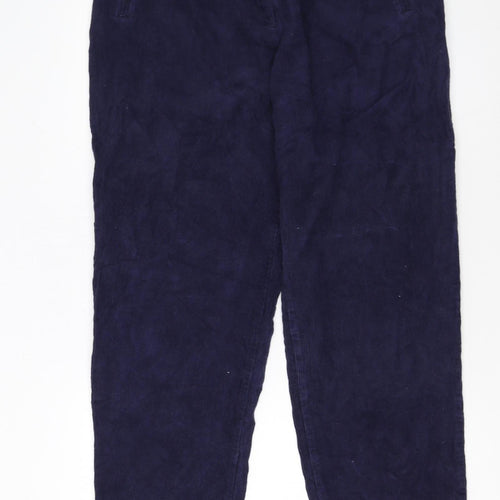 Tulchan Women's Blue Corduroy Trousers Size 16 Mid Rise
