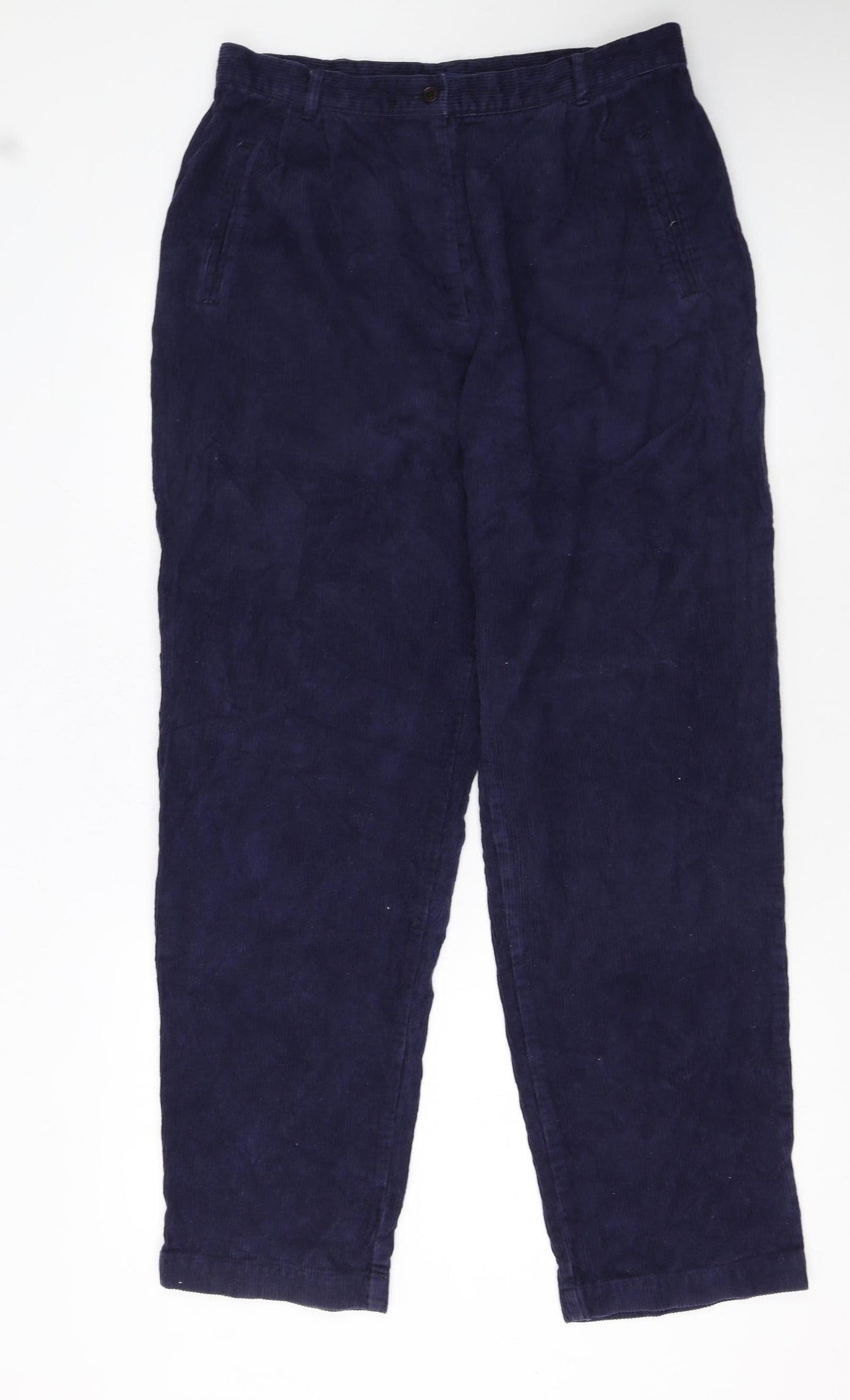 Tulchan Women's Blue Corduroy Trousers Size 16 Mid Rise