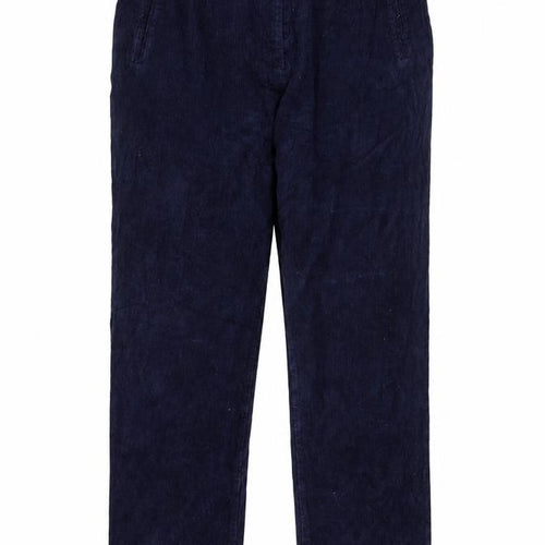 Tulchan Women's Blue Corduroy Trousers Size 16 Mid Rise