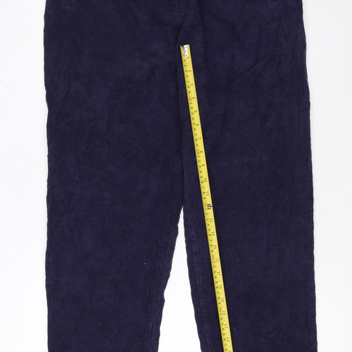 Tulchan Women's Blue Corduroy Trousers Size 16 Mid Rise