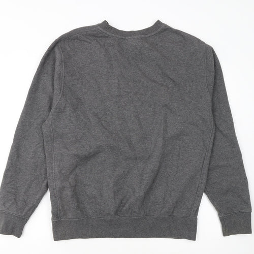 Nike Men's Grey Just Do It Pullover Sweatshirt M Regular Fit