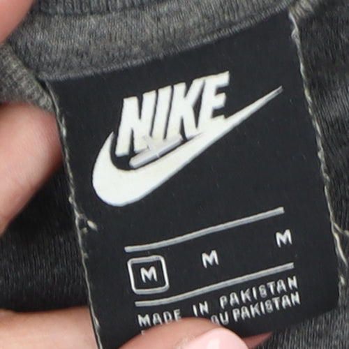 Nike Men's Grey Just Do It Pullover Sweatshirt M Regular Fit