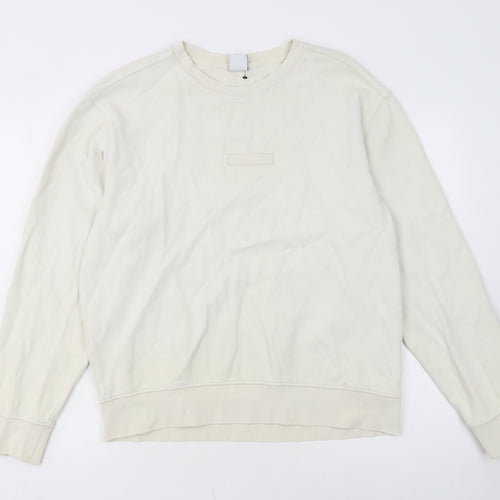 ZARA Womens Beige Crew Neck Long Sleeve Pullover Sweatshirt L
