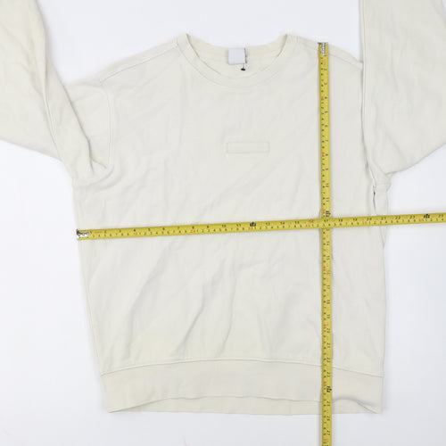 ZARA Womens Beige Crew Neck Long Sleeve Pullover Sweatshirt L