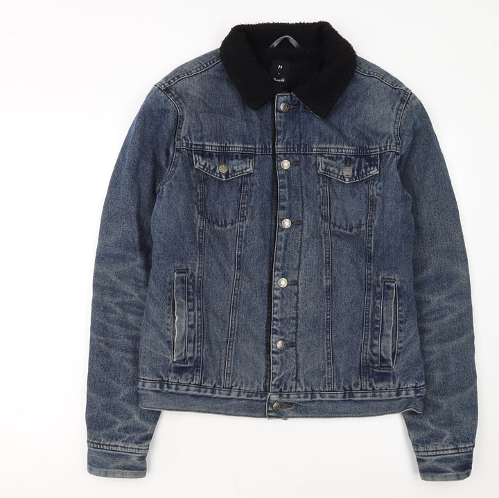 Denim Co Men's Blue Sherpa Lined Denim Jacket Size M