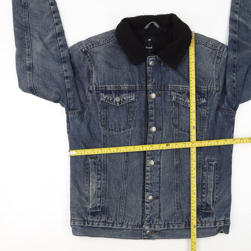Denim Co Men's Blue Sherpa Lined Denim Jacket Size M