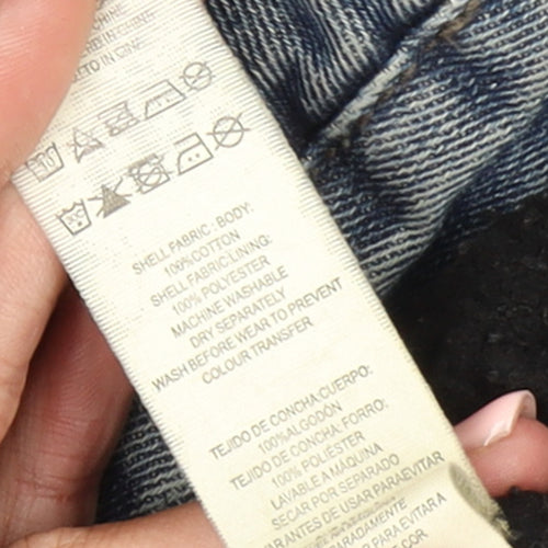 Denim Co Men's Blue Sherpa Lined Denim Jacket Size M