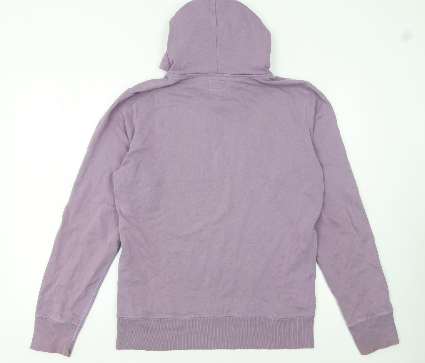 Diesel Women Purple Hooded Pullover Hoodie Medium Cotton Logo Graphic