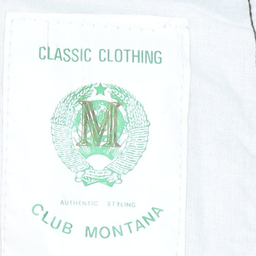 Club Montana Men’s Green Corduroy Pleated Trousers 40W 33L Regular Fit