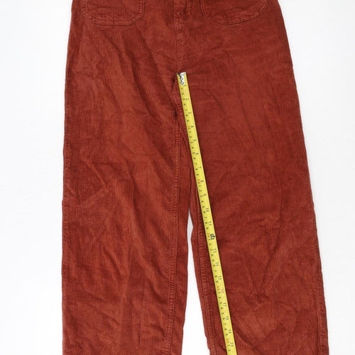 Fat Face Women's Brown Corduroy Wide-Leg Chino Trousers Size 6
