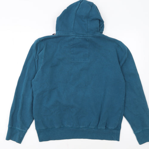 Tokyo Laundry Men's Blue Pullover Hoodie Large Graphic Print