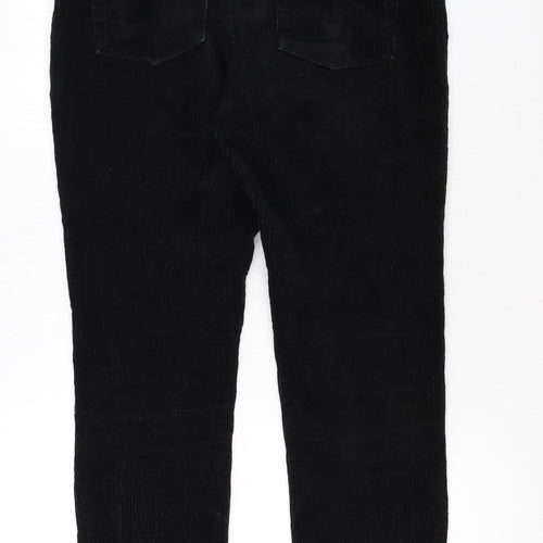 Monki Women's Black Corduroy Trousers Size 10 Cotton Blend