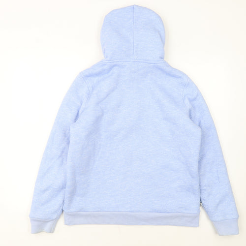 Crew Clothing Co Women Blue Full Zip Hoodie Size 14 Fleece Lined