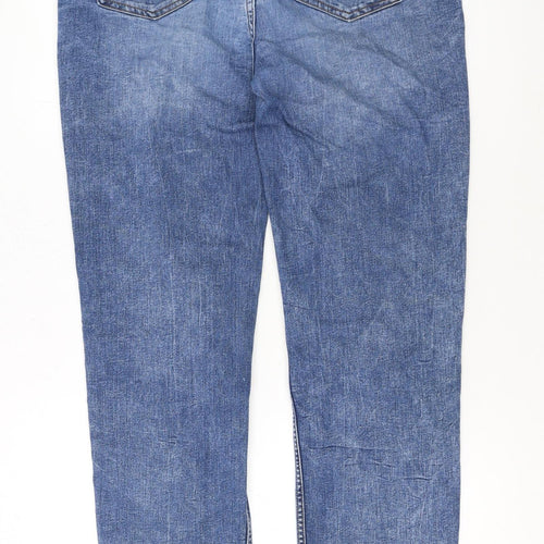 Marks and Spencer Women's Blue Straight Leg Jeans Size 14 Regular