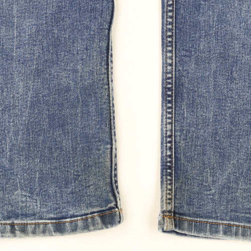 Marks and Spencer Women's Blue Straight Leg Jeans Size 14 Regular