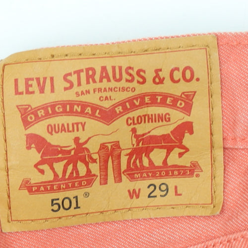 Levi's Women's Pink 501 High Rise Cut-Off Denim Shorts Size 12