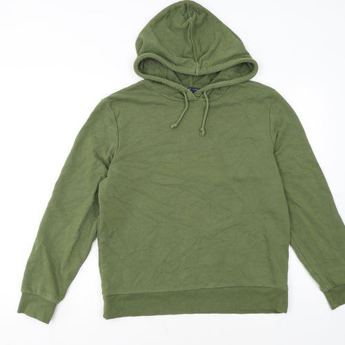 Marks and Spencer Womens Green Pullover Hoodie Size 12 Cotton Blend