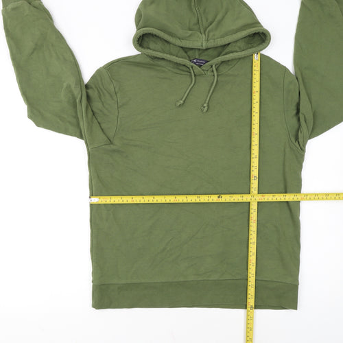 Marks and Spencer Womens Green Pullover Hoodie Size 12 Cotton Blend