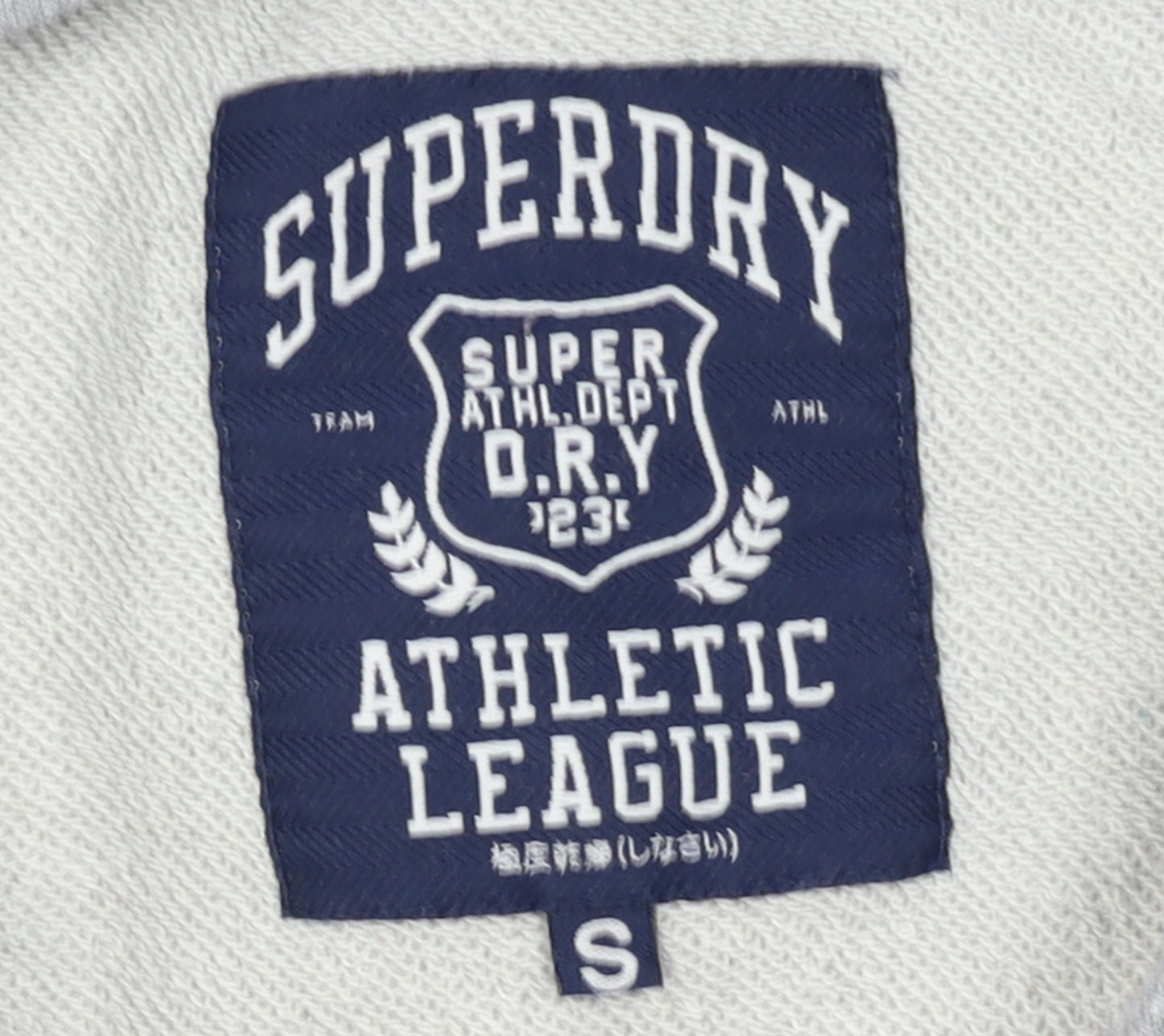 Superdry Women's Grey Pink Logo Pullover Sweatshirt Size S