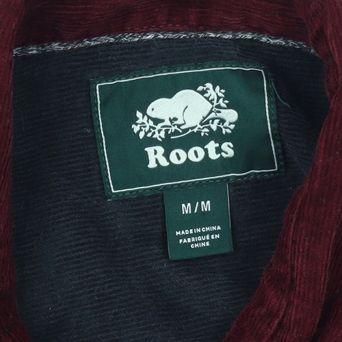 Roots Men's Red Corduroy Button-Up Long Sleeve Shirt Size M