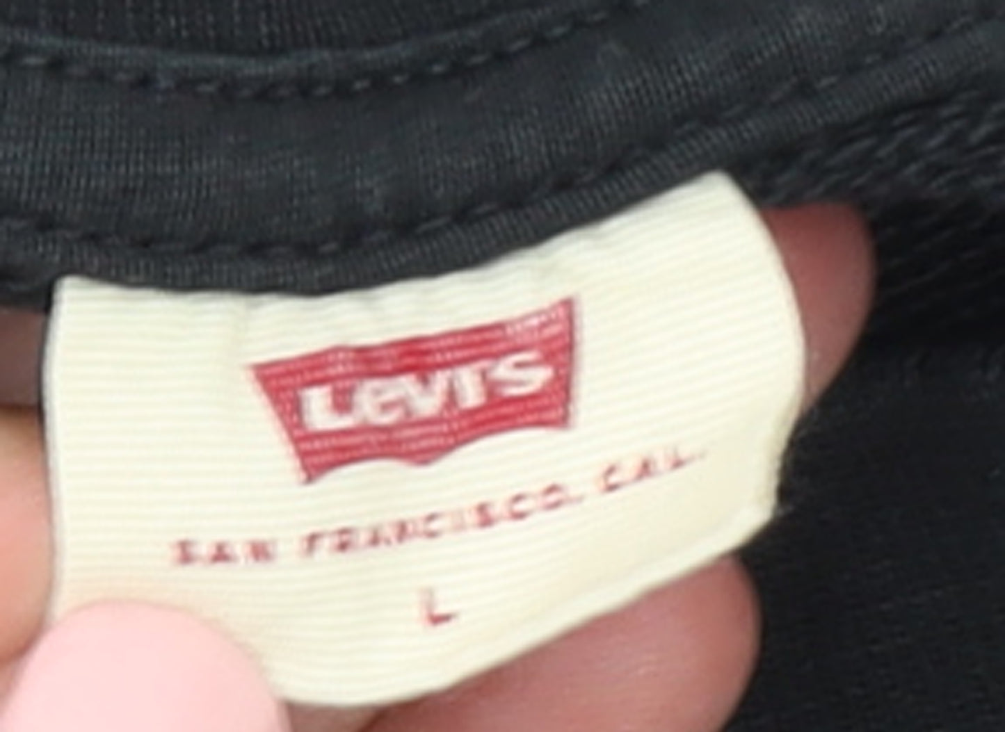 Levi's Women's Black Cotton Pullover Sweatshirt Size L Floral Logo