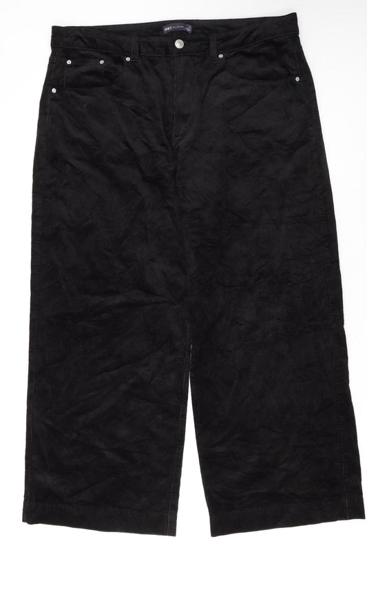 Marks and Spencer Women’s Black Corduroy Chino Trousers Size 18
