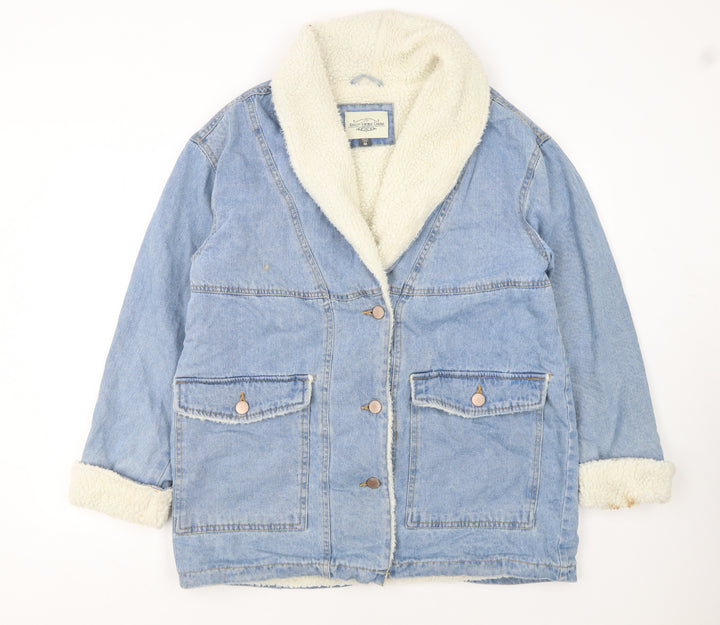 Ashley-Vintage Charm Women's Blue Denim Sherpa Lined Jacket M