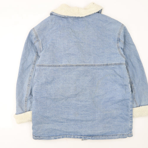 Ashley-Vintage Charm Women's Blue Denim Sherpa Lined Jacket M