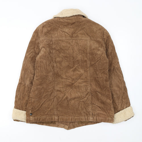 l.e.i. Women's Brown Corduroy Faux Shearling Jacket Size S