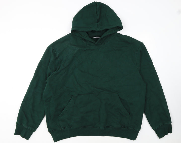 ASOS Design Men's Green 2XL Pullover Hoodie Cotton Fleece