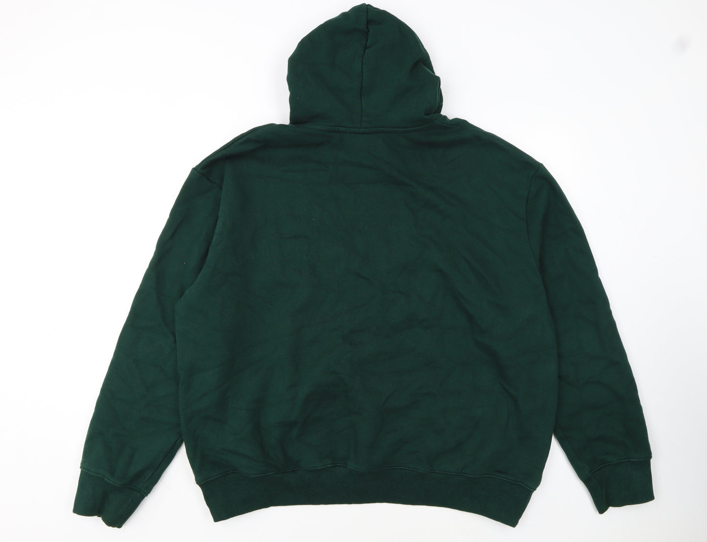 ASOS Design Men's Green 2XL Pullover Hoodie Cotton Fleece