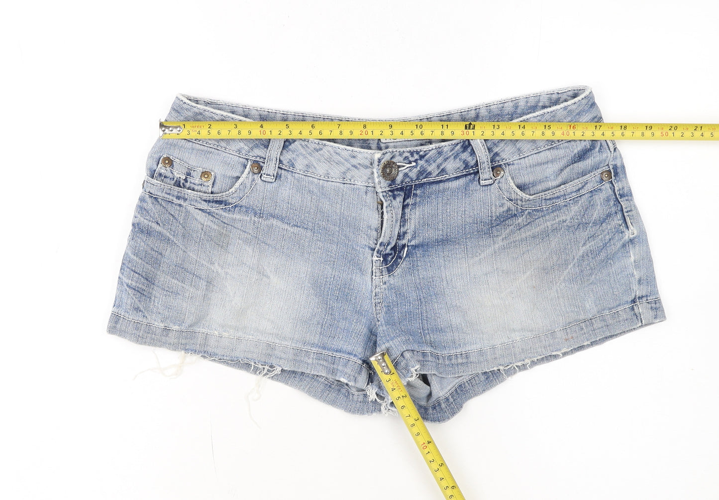 Hot Options Women's Blue Denim Cut-Off Shorts Size 12