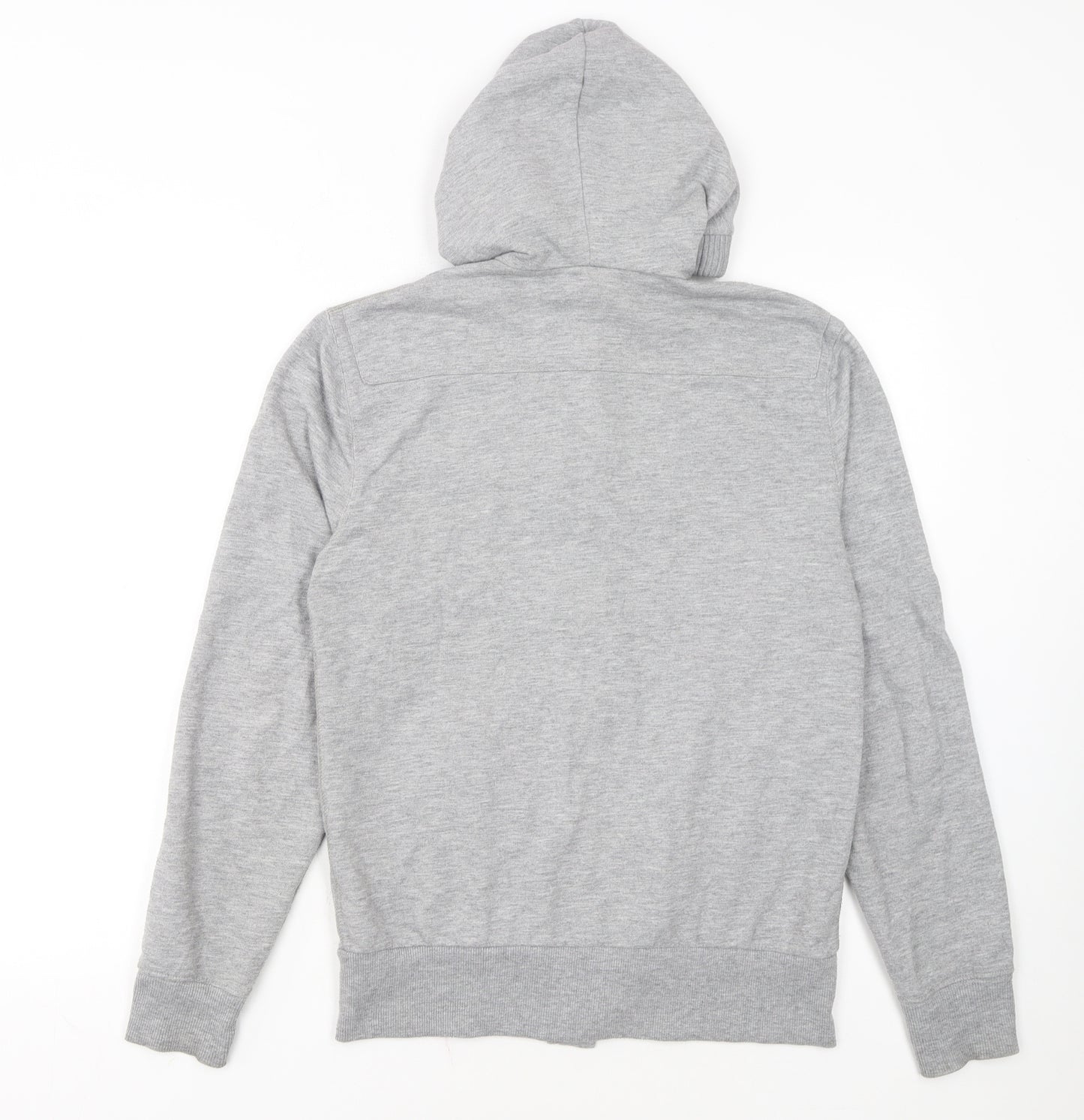 RYSD Men's Grey Button Cardigan Hoodie Size S Regular Fit
