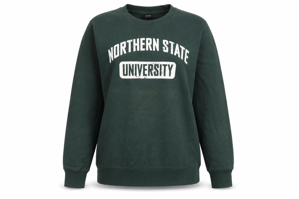 SMOG Women’s Green Northern State University Regular Fit Sweatshirt L
