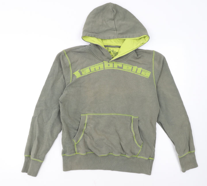 Lambretta Men's Green Pullover Hoodie Small Cotton Casual Top