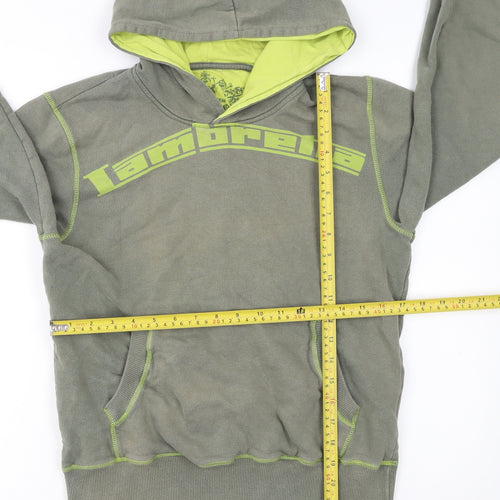 Lambretta Men's Green Pullover Hoodie Small Cotton Casual Top