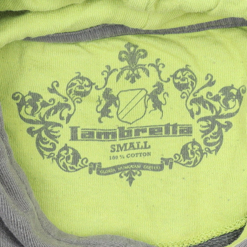 Lambretta Men's Green Pullover Hoodie Small Cotton Casual Top