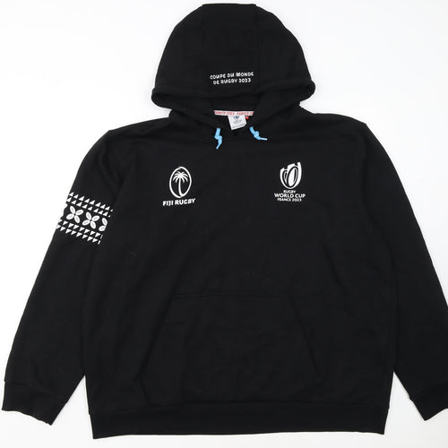 Rugby World Cup France 2023 Fiji Rugby Black 3XL Men's Pullover Hoodie