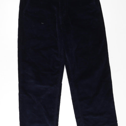 Marks and Spencer Men's Blue Corduroy Regular Fit Trousers Size 32