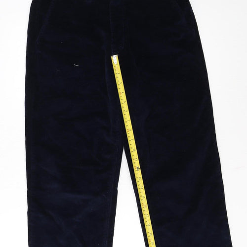 Marks and Spencer Men's Blue Corduroy Regular Fit Trousers Size 32