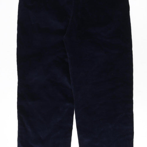 Marks and Spencer Men's Blue Corduroy Regular Fit Trousers Size 32