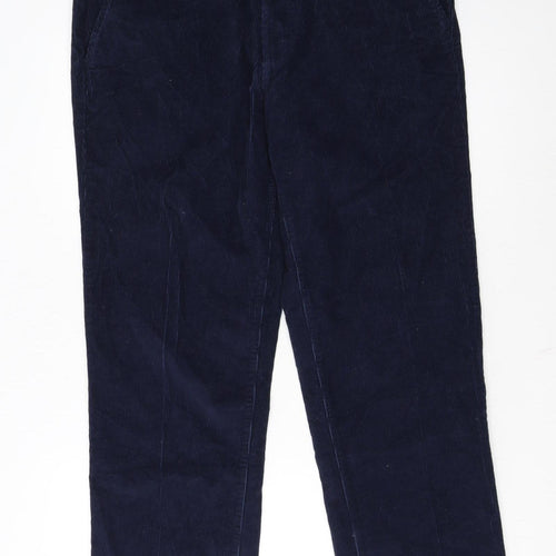 IZOD Men's Blue Corduroy Straight Trousers 34x32