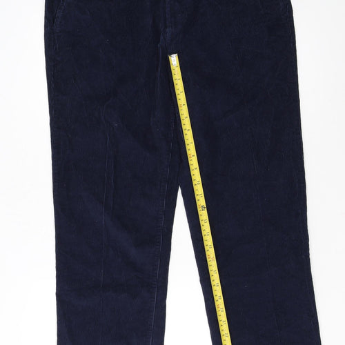 IZOD Men's Blue Corduroy Straight Trousers 34x32